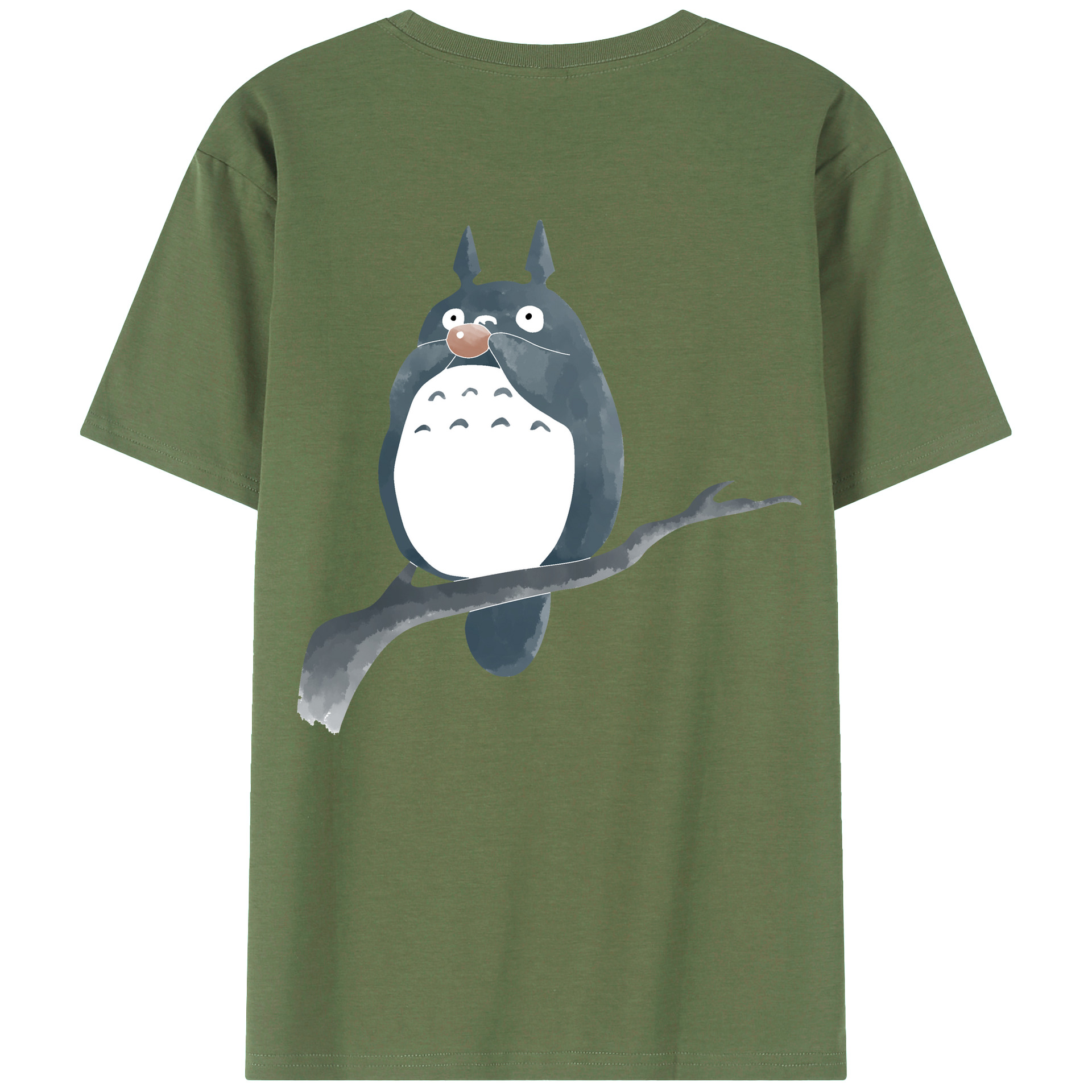 （画像用） となりのトトロ 草壁メイ 草壁サツキ My Neighbor Totoro Satsuki Kusakabe Mei Kusakabe 綿100％ メンズ半袖Tシャツ（バックプリント） 通気性